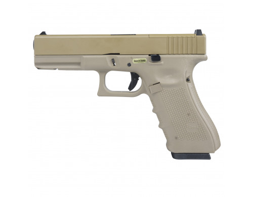 Страйкбольный пистолет (WE) GLOCK 17 Gen.4 MOS Version (Tan)